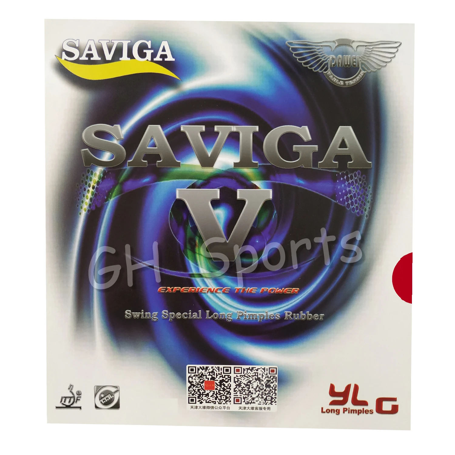 

SAVIGA V Long Pips-Out Table Tennis PingPong Rubber Without Sponge Topsheet OX