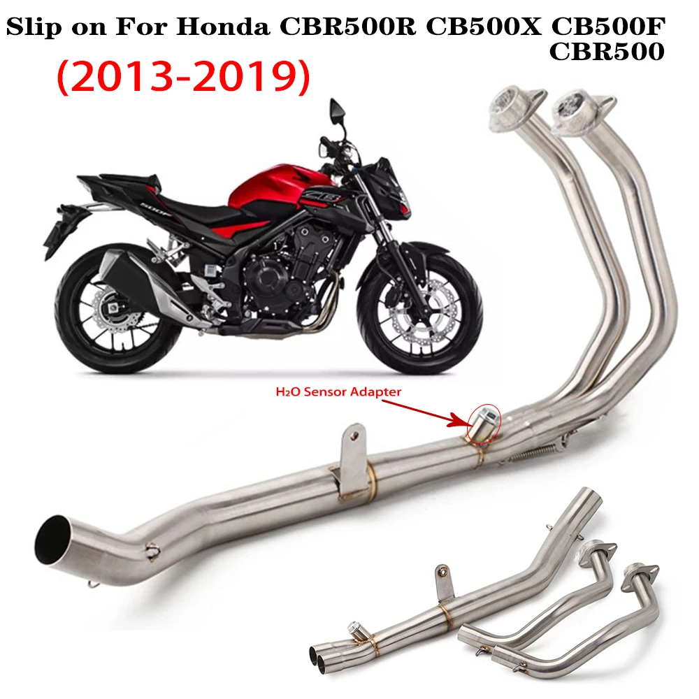 Slip on For Honda CBR500 CBR500R CBR500X CBR500F Motorcycle Exhaust Front Middle Link Pipe Escape Moto Muffler Connector Tube