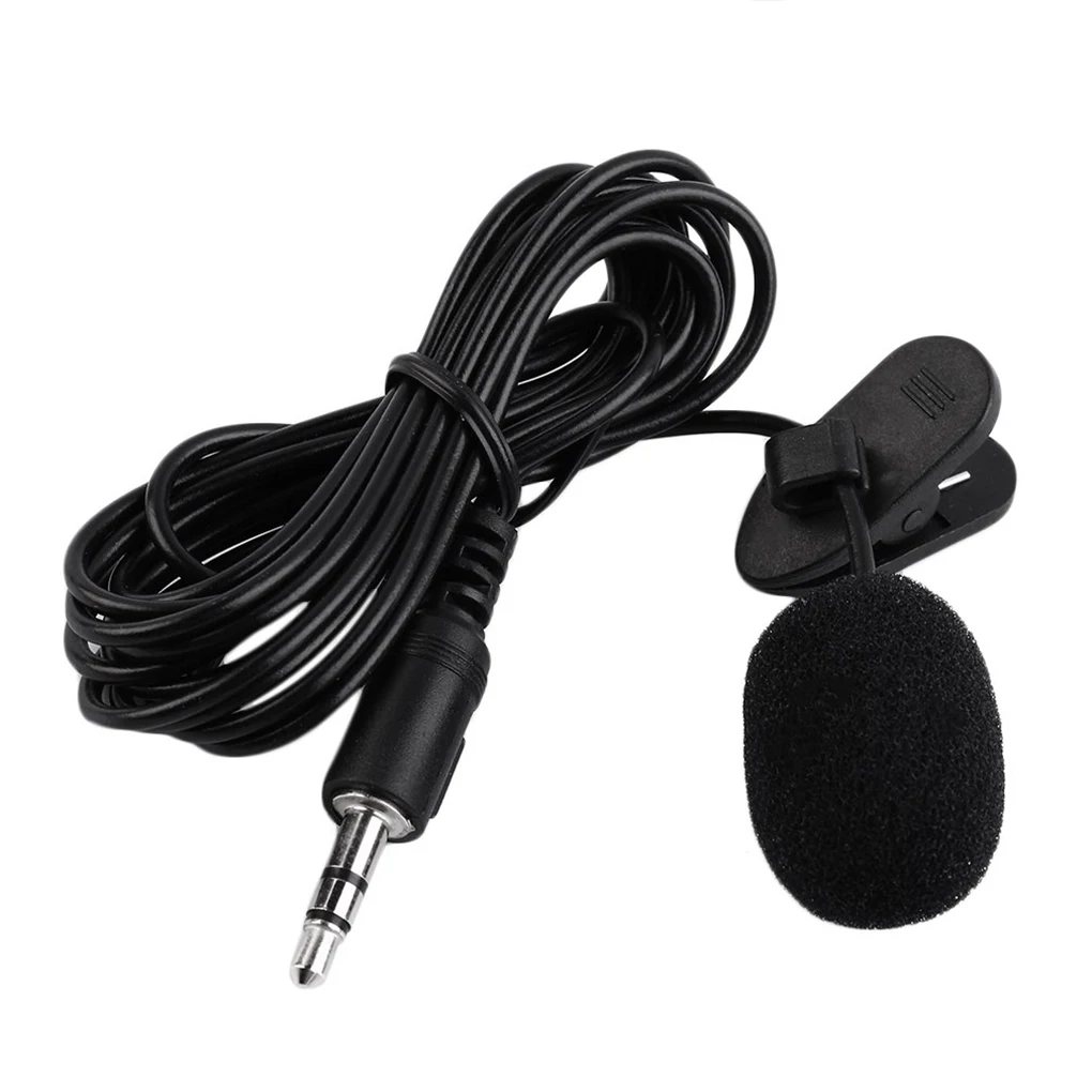 

External 3.5mm Lavalier Microphone Hands-Free Portable Wired Mic Collar Clip Lapel Lavalier Mic For Laptop PC Lound Speaker