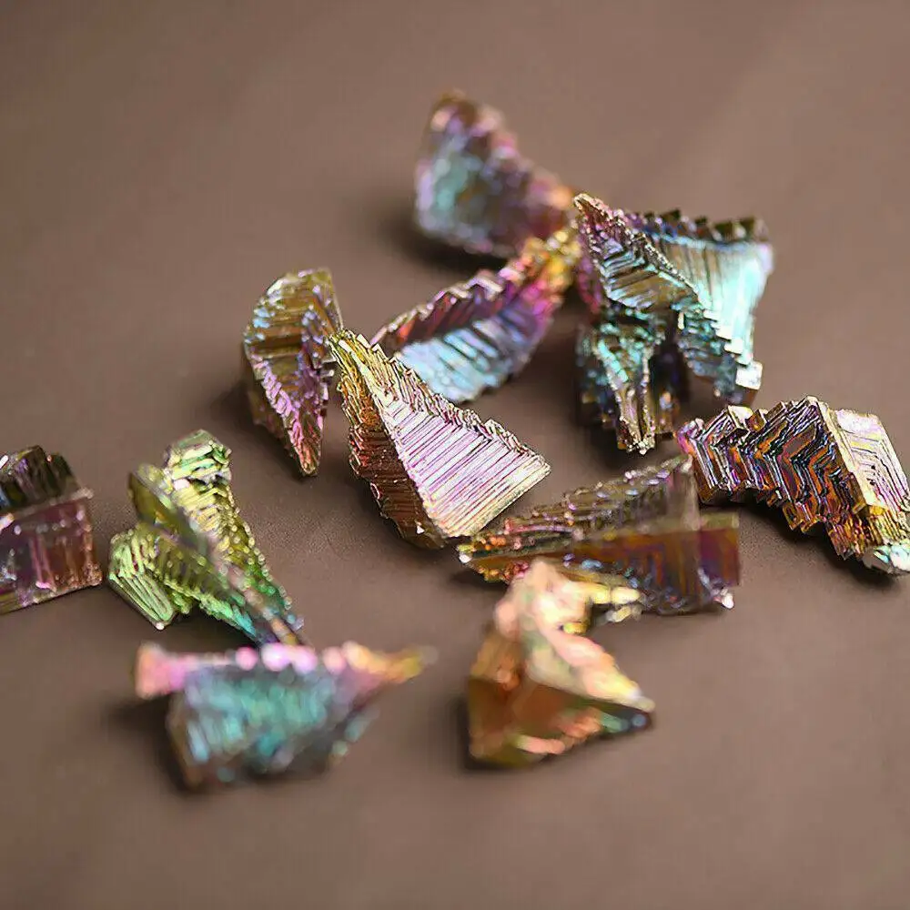 Rainbow Titanium Bismuth Cluster Ore Specimen Mineral Gemstone Quartz Crystal Gemstone Decor Gifts