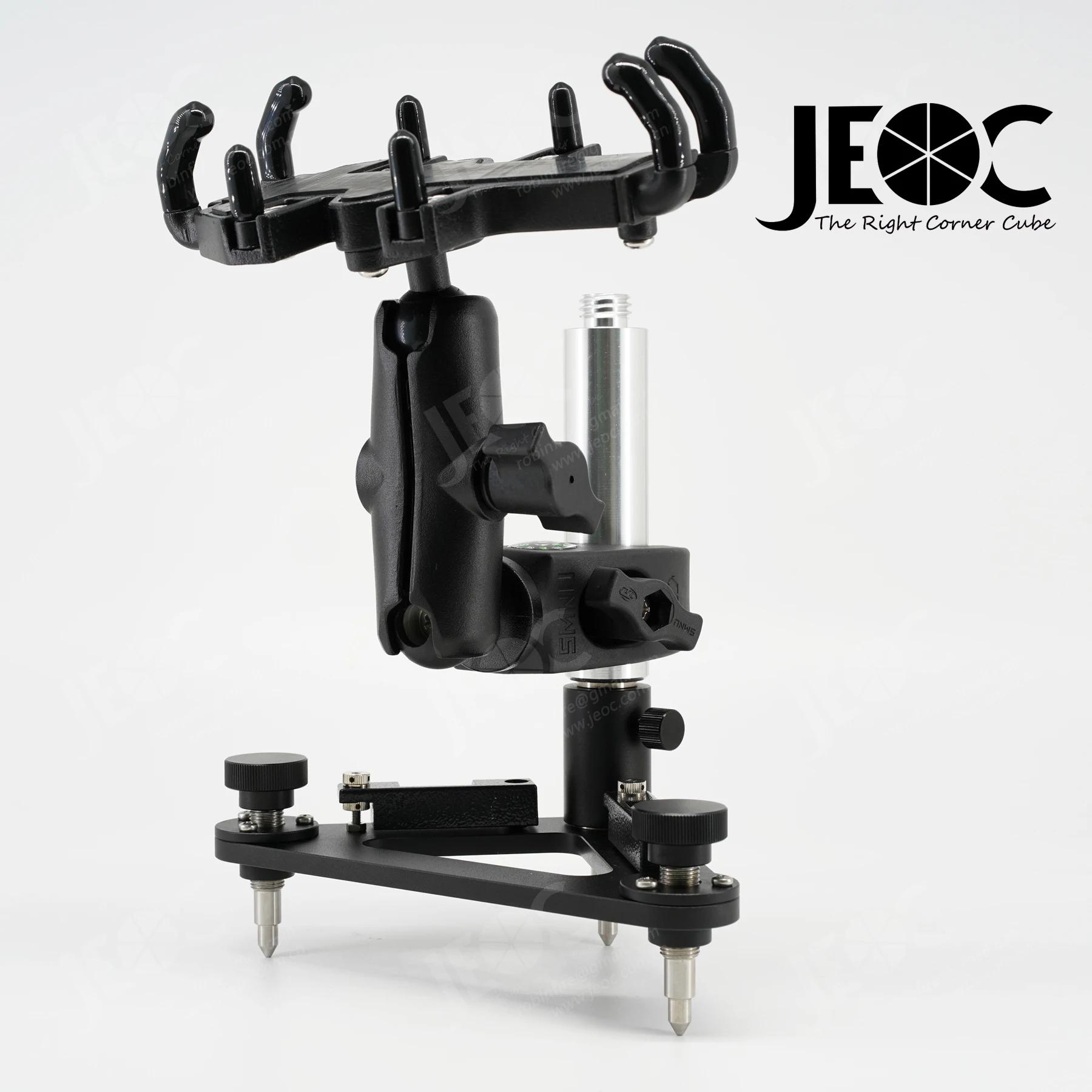 JEOC Tribrach Set with Extension Rod for Prism and Holder for Tablet, Set Up for Laser Tracker, Land Surveying Equipment