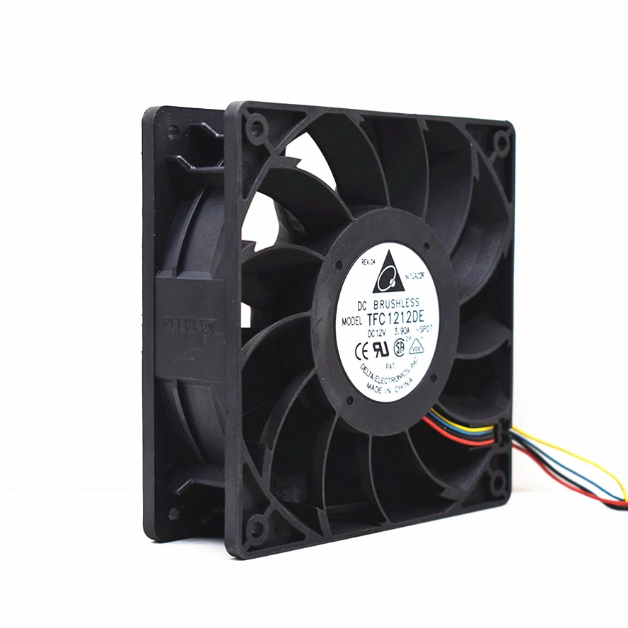 Delta-Caso Servidor Original Grande Ventilador De Refrigeração De Energia, 12cm, 120mm, 12038 PWM Fan, 190CMF, 12V, 3.9A, TFC1212DE, 4P