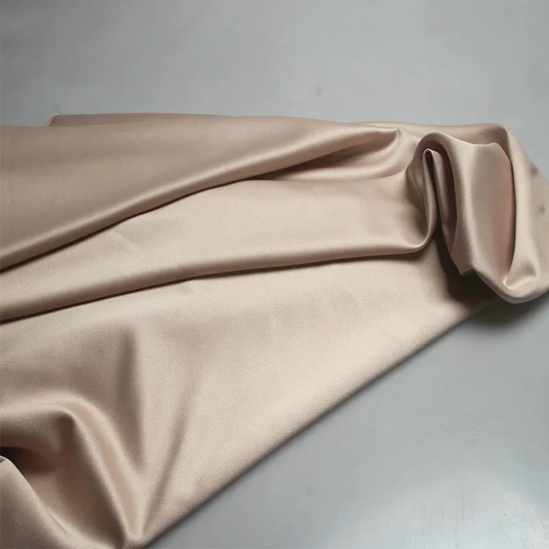 3/5/10m Mat Satin Crepe Fabric Sand Washed Breathable Smooth slightly see through, By the Meter