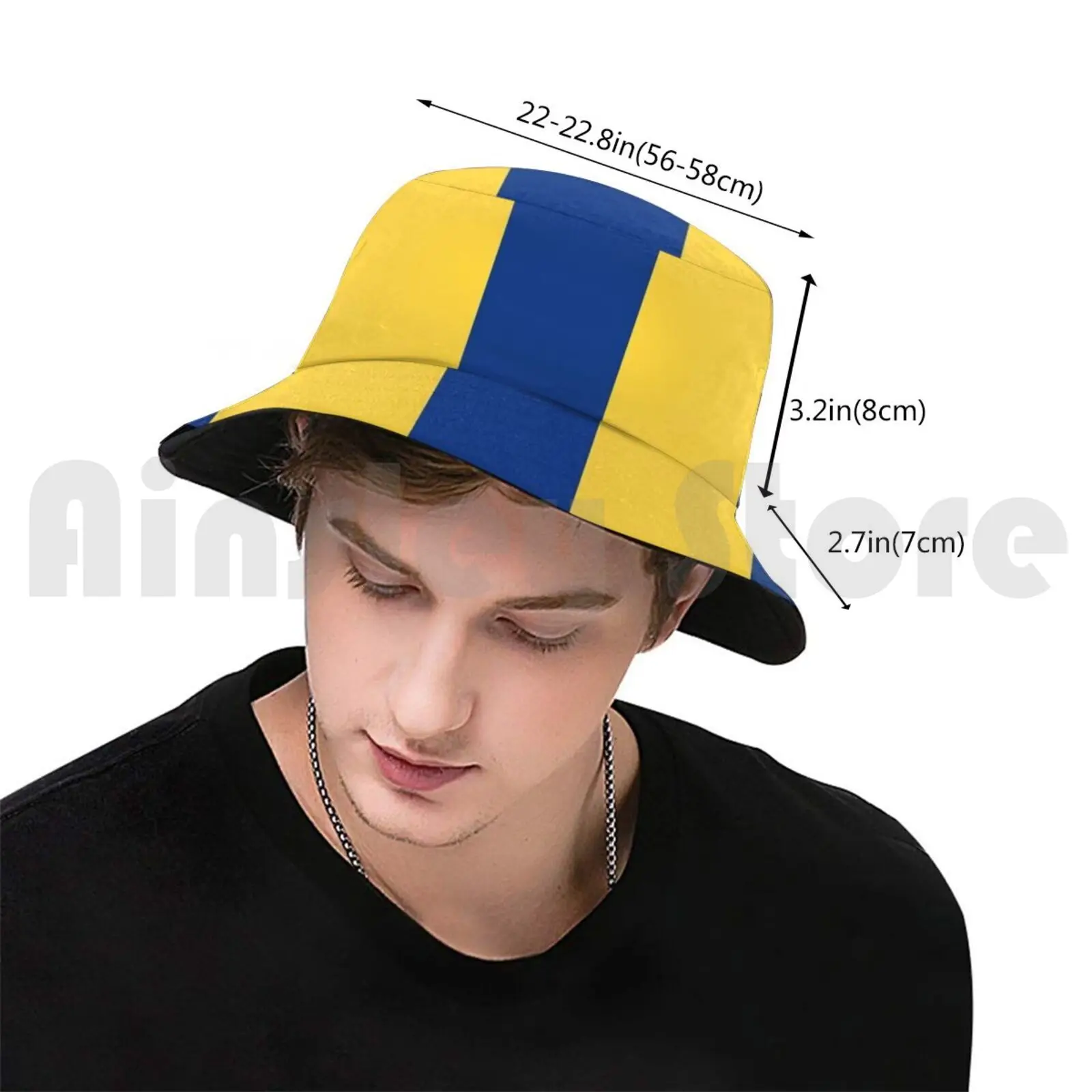 Leeds Retro 1994 Blue And Yellow Away Striped Sun Hat Foldable UV Protection Leeds United Lualaw Peacocks Dirty