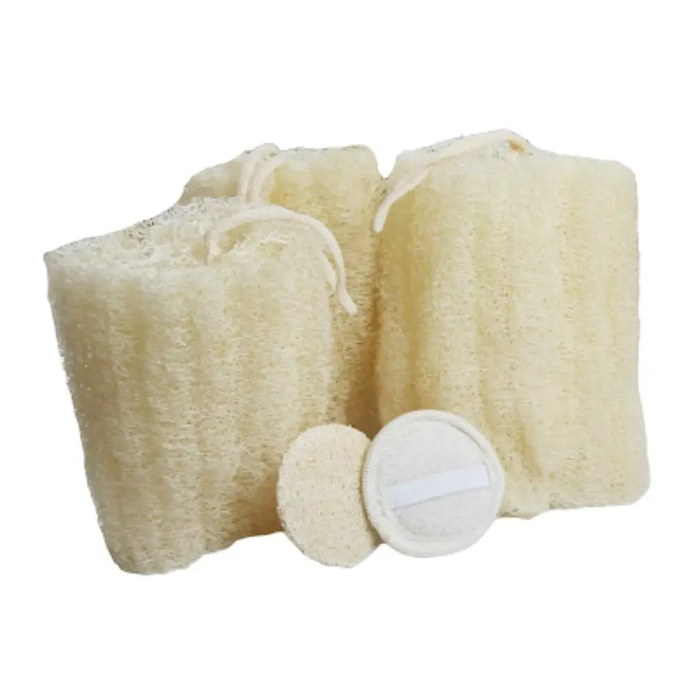 Natural Loofah Sponge Body Exfoliating Scrubber Dish Scouring Pad Bath Sponge Biodegradable Loofah Sponge For Kitchen Bathroom