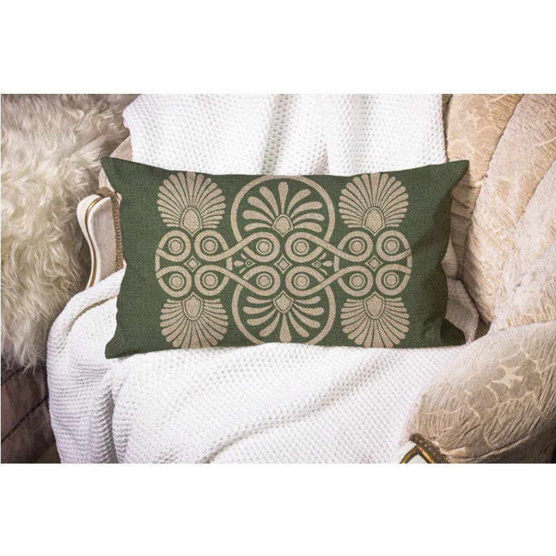 Modern Green Nordic Boho New Scandinavian William Morris Cushion Cover Rectangle 30x50 Throw Pillow Case Home Sofa Decoration