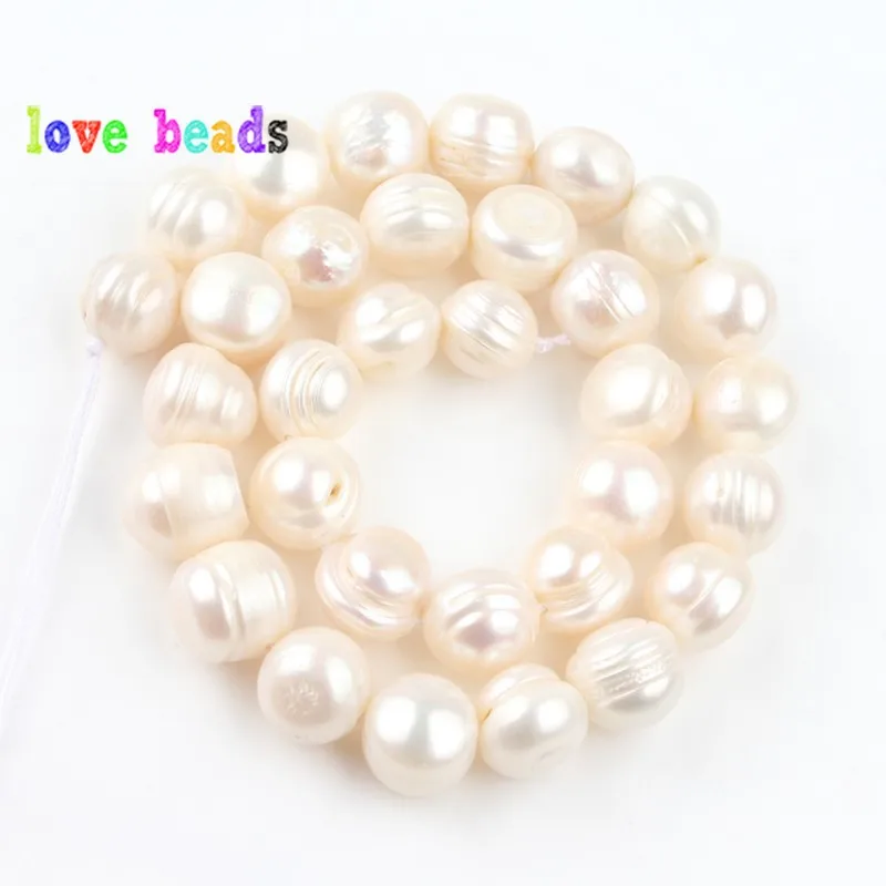 AAA Natural Pearls Beads 12-13mm Real Freshwater Pearl Bead Loose Pearl For DIY Bracelet Necklace Jewelry Making 14\