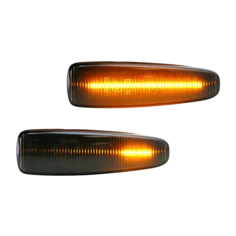 Smoked Lens Amber Full LED Dynamic Front Side Marker Lights for Mitsubishi Lancer Evo X Mirage Outlander Sport 2011-2020