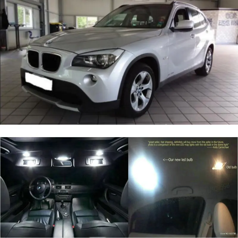 

Светодиодные фонари для салона автомобиля для Bmw x1 e84 10-12 комнат, купольная карта, чтение, Лапка, дверная лампа, без ошибок, 11 шт.