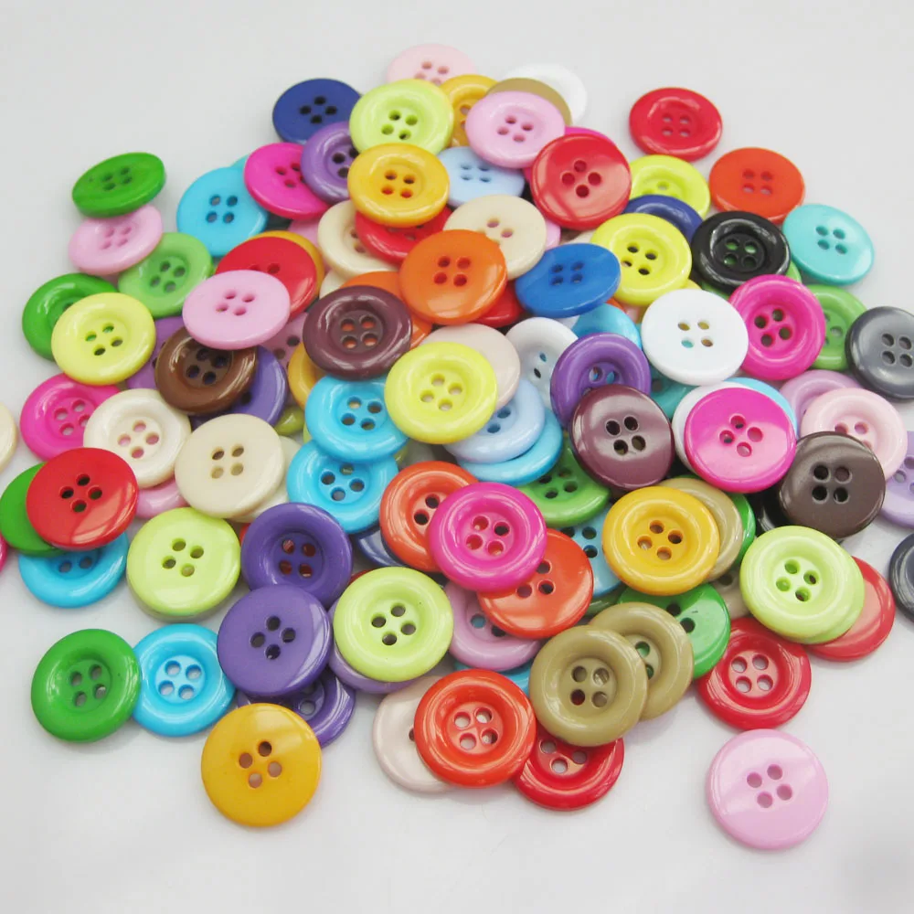 NBNNEG 30Pcs Multicolors 18MM Round Buttons Resin Decorative Scrapbooking Botoes Tailor Garment Sewing Accessory