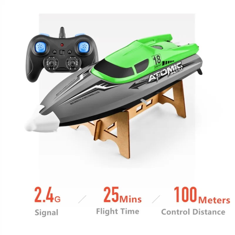 30KM/H Szybki zdalnie sterowany łódź motorowa Zabawka Możliwość resetowania kapsułki Przypomnienie o niskim baterii Ochrona czujnika wody 2.4G Łodzie wyścigowe Zabawka