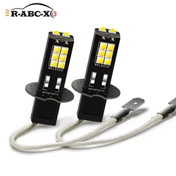 RUIANDSION 2Pcs 6V H3 LED Fog Lamp Bulb Bright 2000LM 3030Chip 14SMD Car Fog Light DRL Auto Driving Lamp Replacement White 6000K