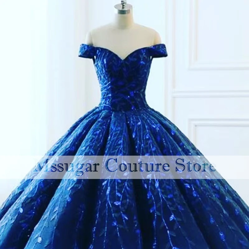 Gaun Quinceanera Biru Elegan Gaun Prom Pesta Mewah Applique Vestidos De 15 Anos 2021