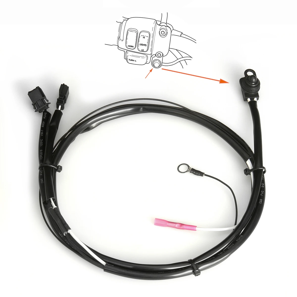 LED Fog Lamp Wiring Harness kits for harley touring street road glide road king softail 1984-2021