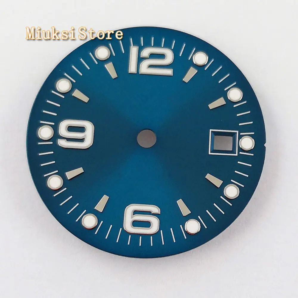 1PCS 31.5mm sterile blue black silver watch Dial Fit ETA 2836/2824 DG2813/3804 Miyota 8215 821A 8205 automatic movement P934-N