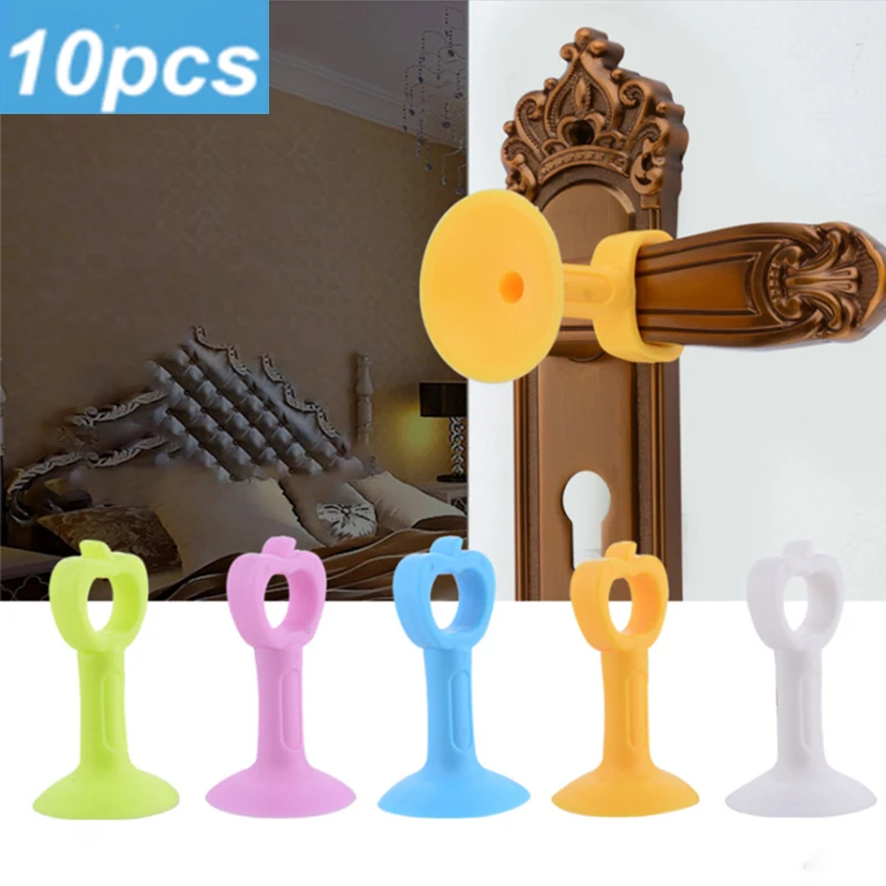 

10Psc Extended version of silicone door stopper punch-free handle anti-collision glove type silicone door stop door stop