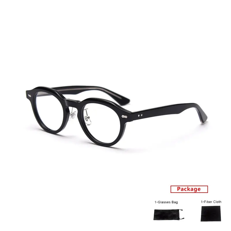 

Mimiyou Acetate Retro Women's Glasses Frame Rivet Men Computer Eyewear Optical Myopia Eyeglasses Frame Brand Design oculos