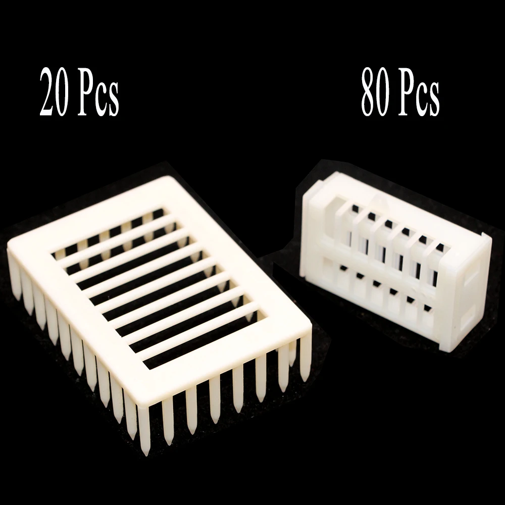 

20Pcs Needle Style Prisoner's ​80Pcs Multifunctional King Cage Plastic Queen Box Introduction Bee Beekeeping Tools Supplies