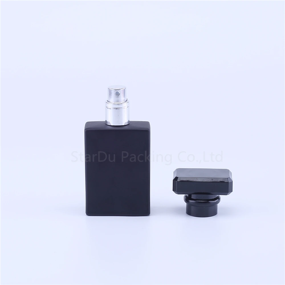 30ml Matt Black Refill Glass Spray Refillable Perfume Bottles Glass Automizer Empty Cosmetic Container For Travel 200pcs