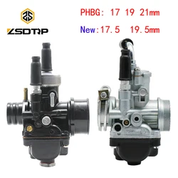 ZSDTRP 17mm 19mm 21mm Dellorto PHBG DS Black Racing Carburetor Carb DIO JOG 50cc 90cc BWS100 for Puch Yamaha Zuma BING12 15 17mm