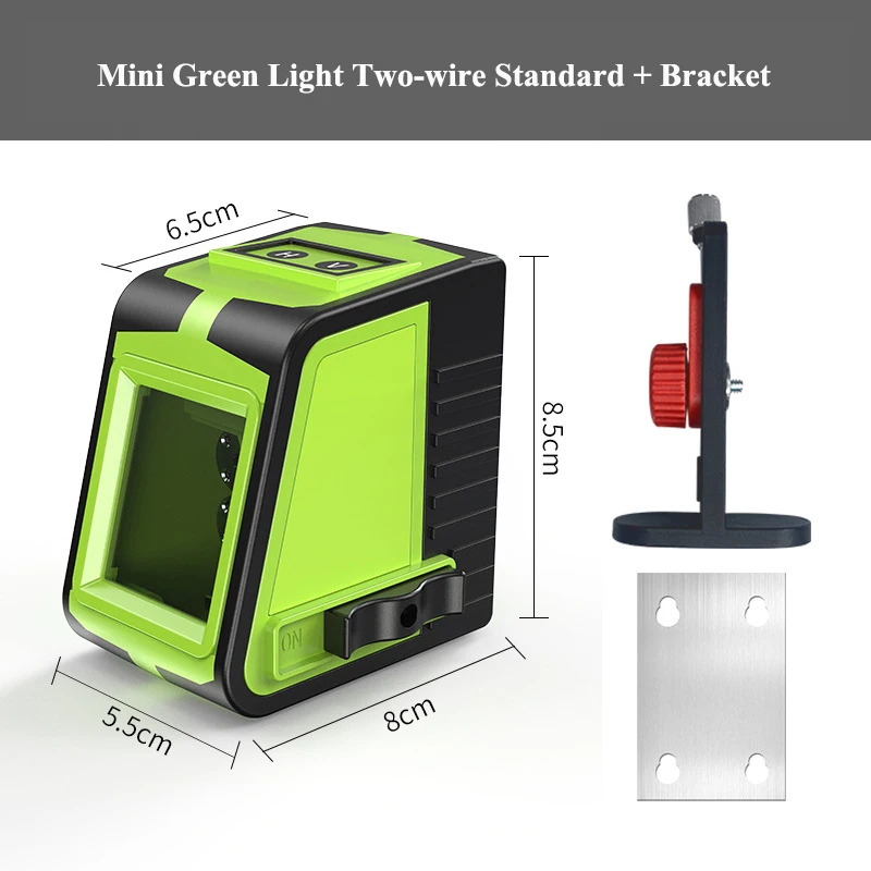 Portable Ultra-bright Mini 2 Lines Green Light High Precision Horizontal Vertical Cross Line Automatic Leveling Laser Leveler