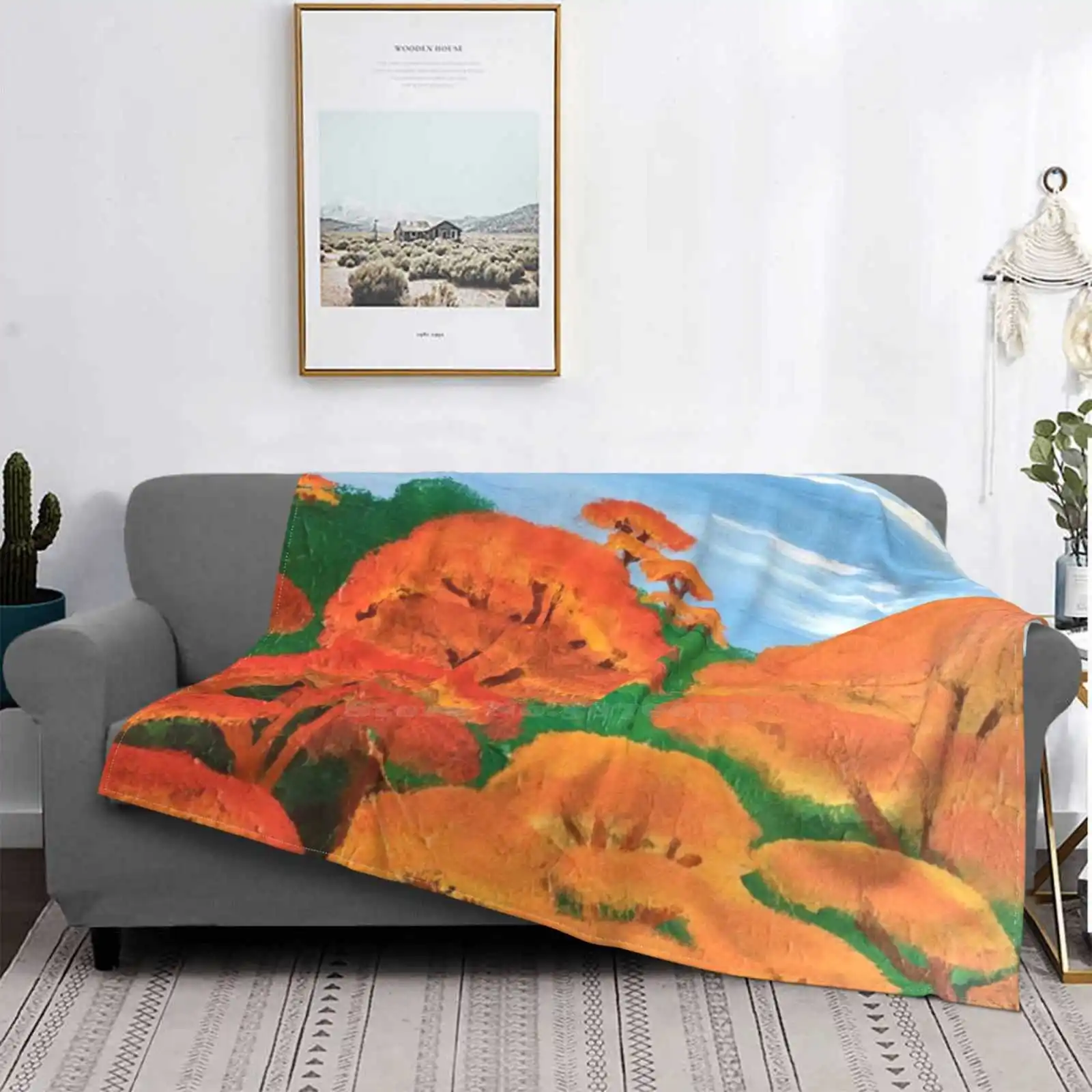 

Untitled Low Price New Print Novelty Fashion Soft Blanket Trees Landscape Ism Hawaii Trees