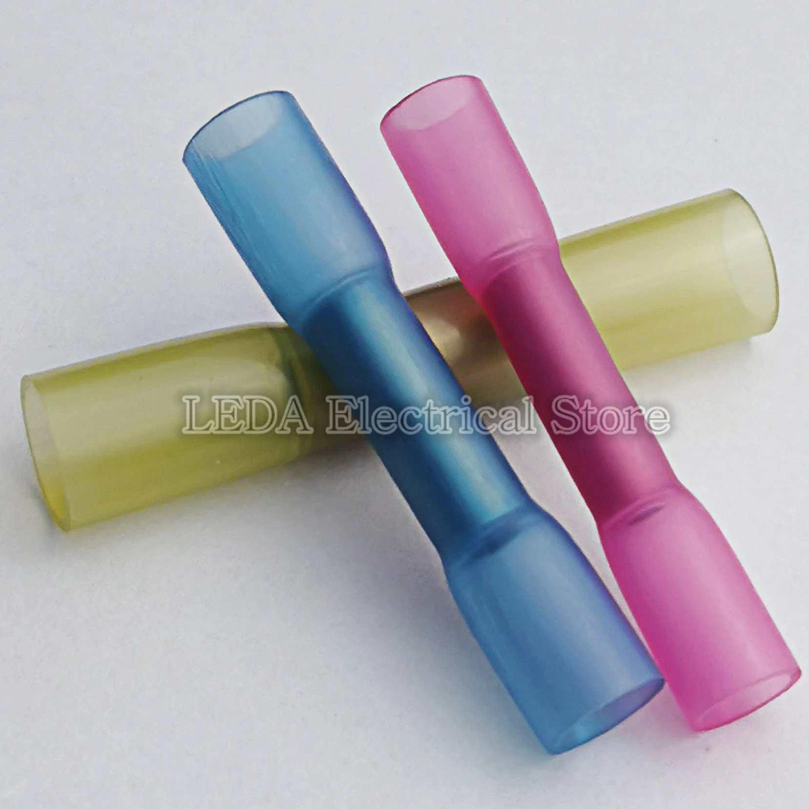 20PCS BHT1.25 BHT2 BHT5 Heat Shrink Butt Waterproof Insulated Connector Terminal Nylon Brass Terminal BHT Red Blue Yellow