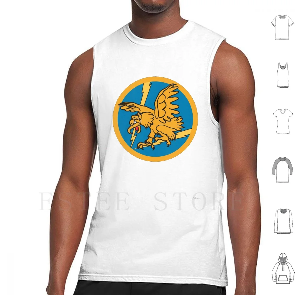 342nd Fighter Squadron Vintage Military Emblem Wwii Tank Tops Vest Sleeveless Fighter Ace Squadron Fighter Fighter Fighters