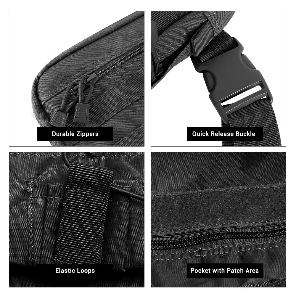 Mochila Pecho Táctica Modular Alta Resistencia – Militar - imagen 5