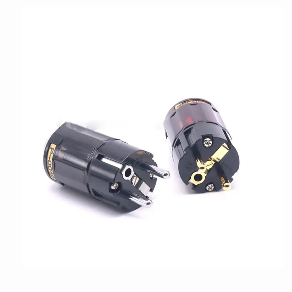 Hi-End Pair P-004E EUR AC Power plug Schuko plug C-004 IEC Connector HIFI Mains Power Plug