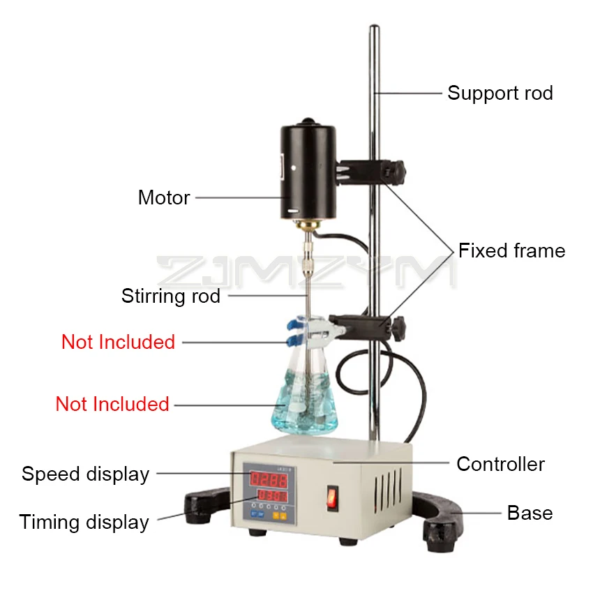 Agitatore sopraelevato elettrico del miscelatore del laboratorio di Digital 100 ~ 3000rpm attrezzatura chimica del laboratorio 110/220V miscelatore liquido 60/100/200 W