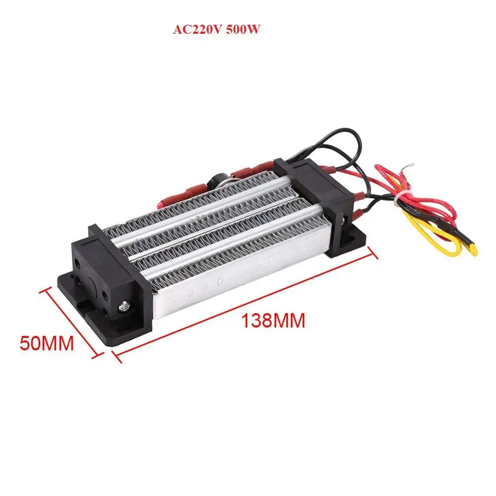 220 فولت 1000 واط معزول PTC السيراميك مسخن الهواء عنصر التدفئة آلة سخان كهربائي PTC حاضنة سخان 17x7.8 سنتيمتر