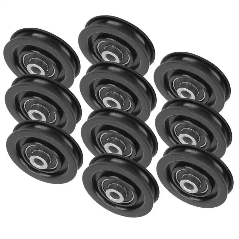 Polea de rodamiento Universal de hierro y nailon para Fitness, accesorios de gimnasio en casa, polea de entrenamiento de fuerza para ejercicio, 10 piezas