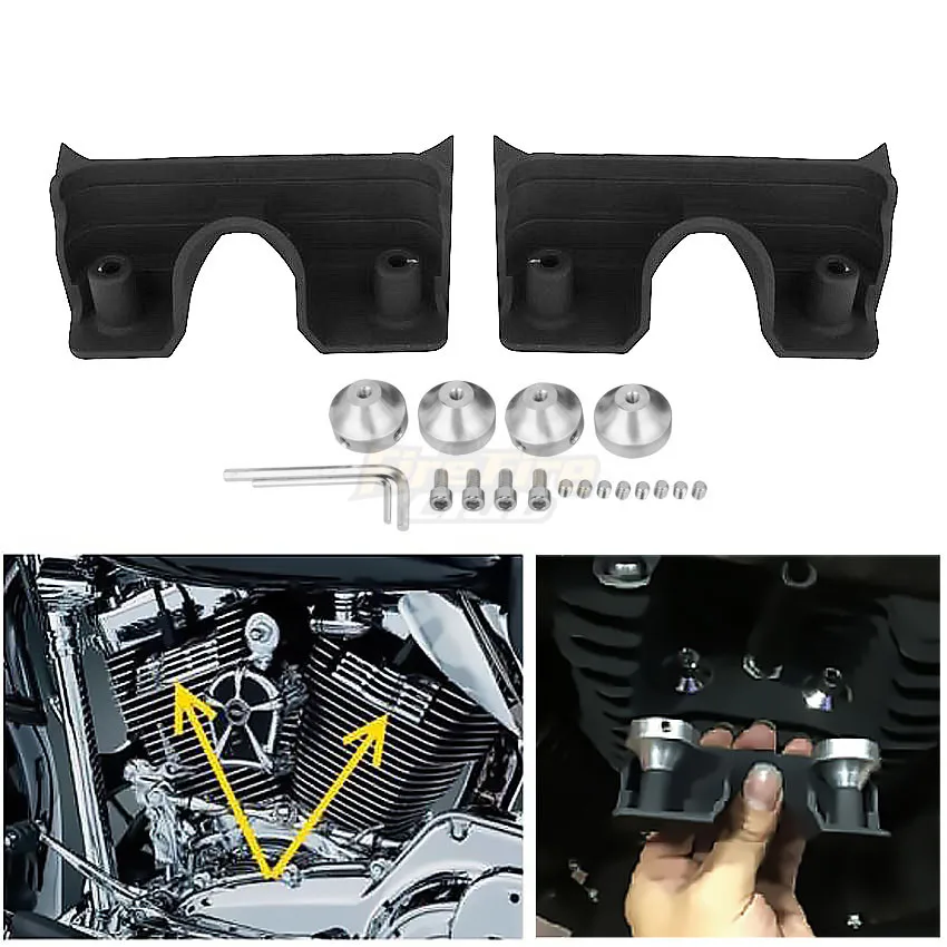 

NEW Motorcycle Drag Wrinkle Black Engine Spark Plug Filled decorative cover For Harley Sportster 883 1200 2004-2014 2013 2012