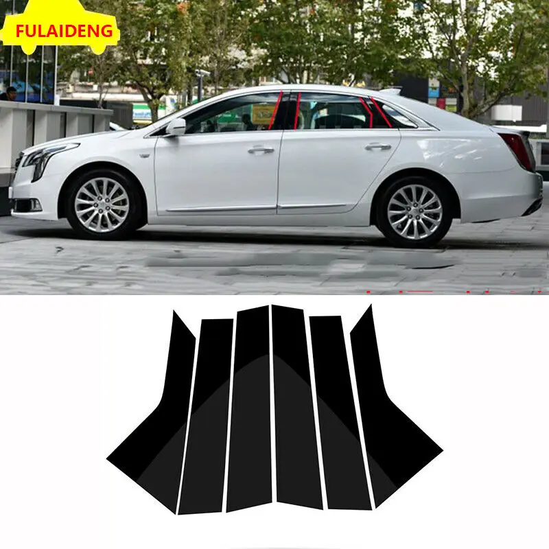 

6 шт., хромированные стойки для автомобиля Cadillac XTS 2013-2018