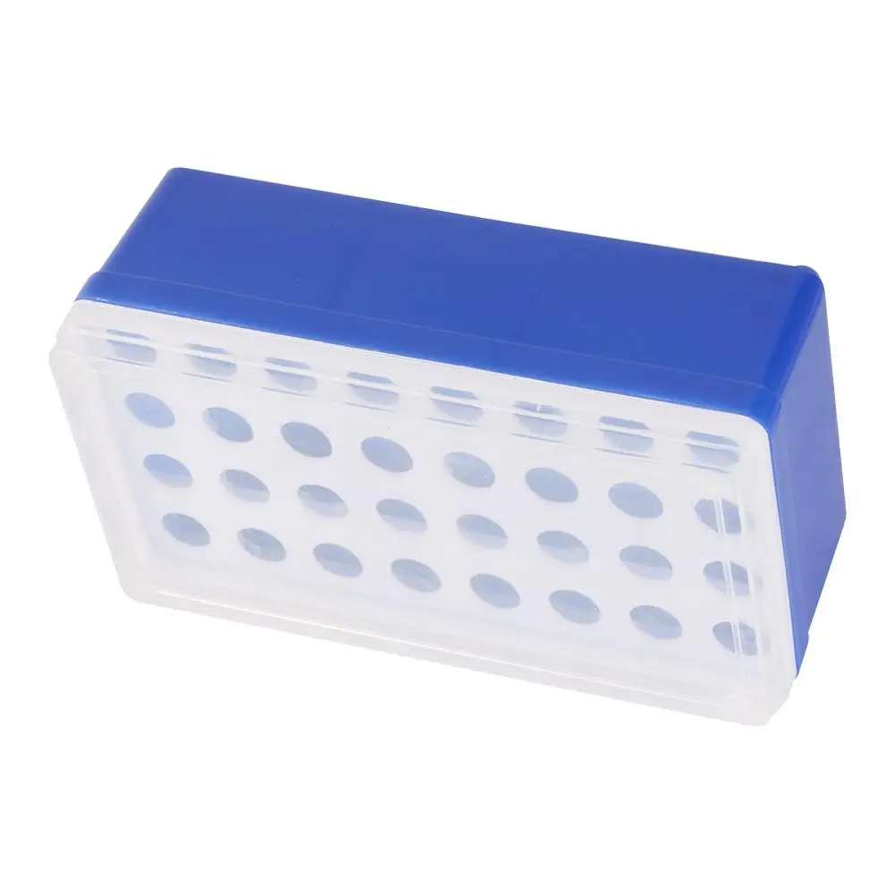 Plastic 32 Sockets 5ml Centrifuge Tube Holder Rack With Clear Cover Laboratory Test Tube Bracket Box Laboratory Supplies 1 Pc