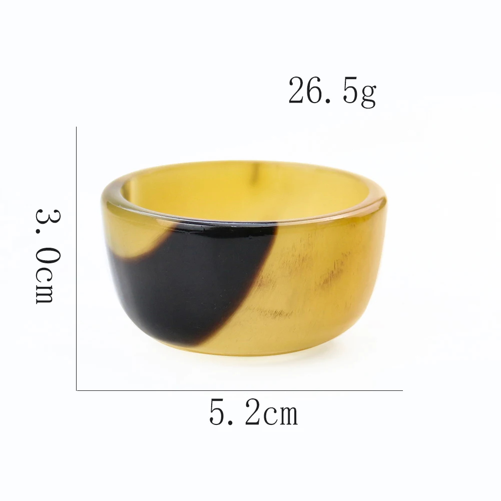 1PC Natural Horn Mini Bowl Drinking Tea Wine Bowl Soy Sauce Dish Seasoning Soup Decorative Bowl Restaurant Kitchen Tableware