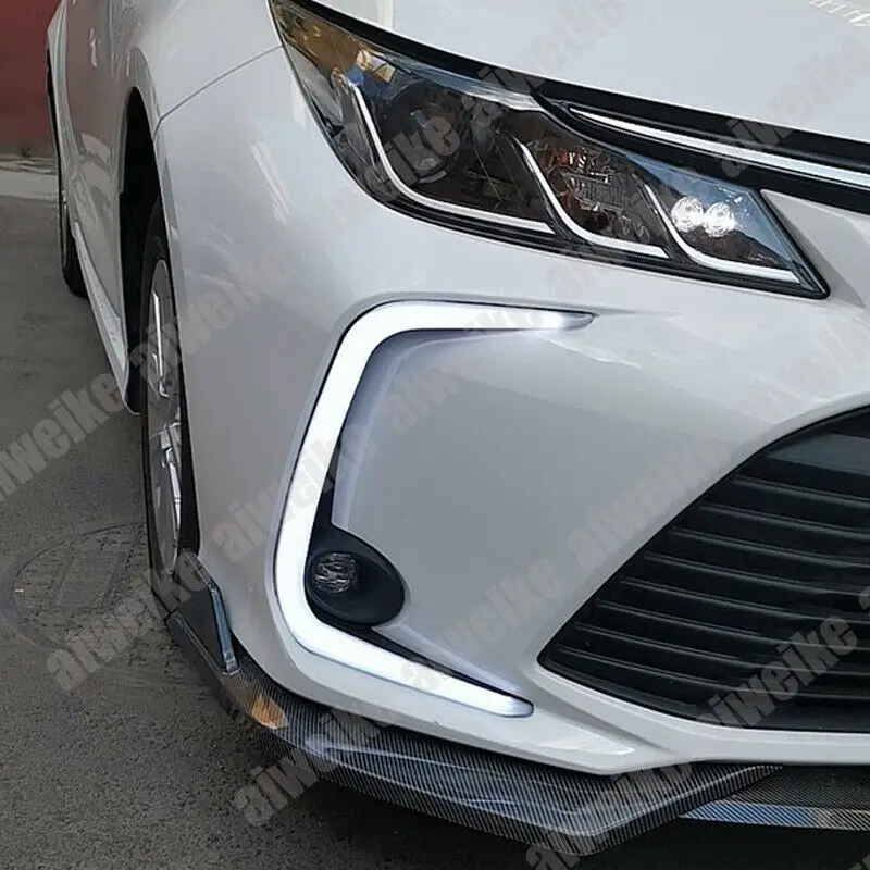 2 قطعة أضواء النهار الجري DRL مع بدوره لتويوتا كورولا Altis سيدان الاتحاد الأوروبي 2019 2020 2021 اكسسوارات السيارات