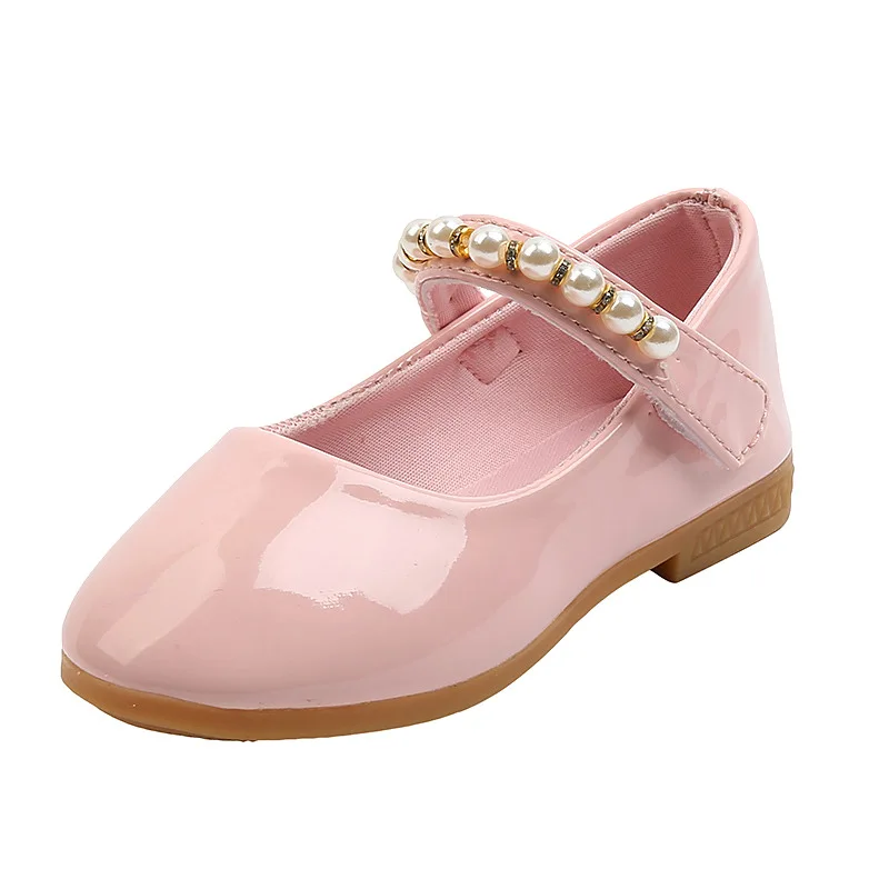 Chaussures perlées en cuir verni pour enfants de 1, 3, 10, 5 ans, robe de princesse, à la mode, pour l'école, printemps et automne