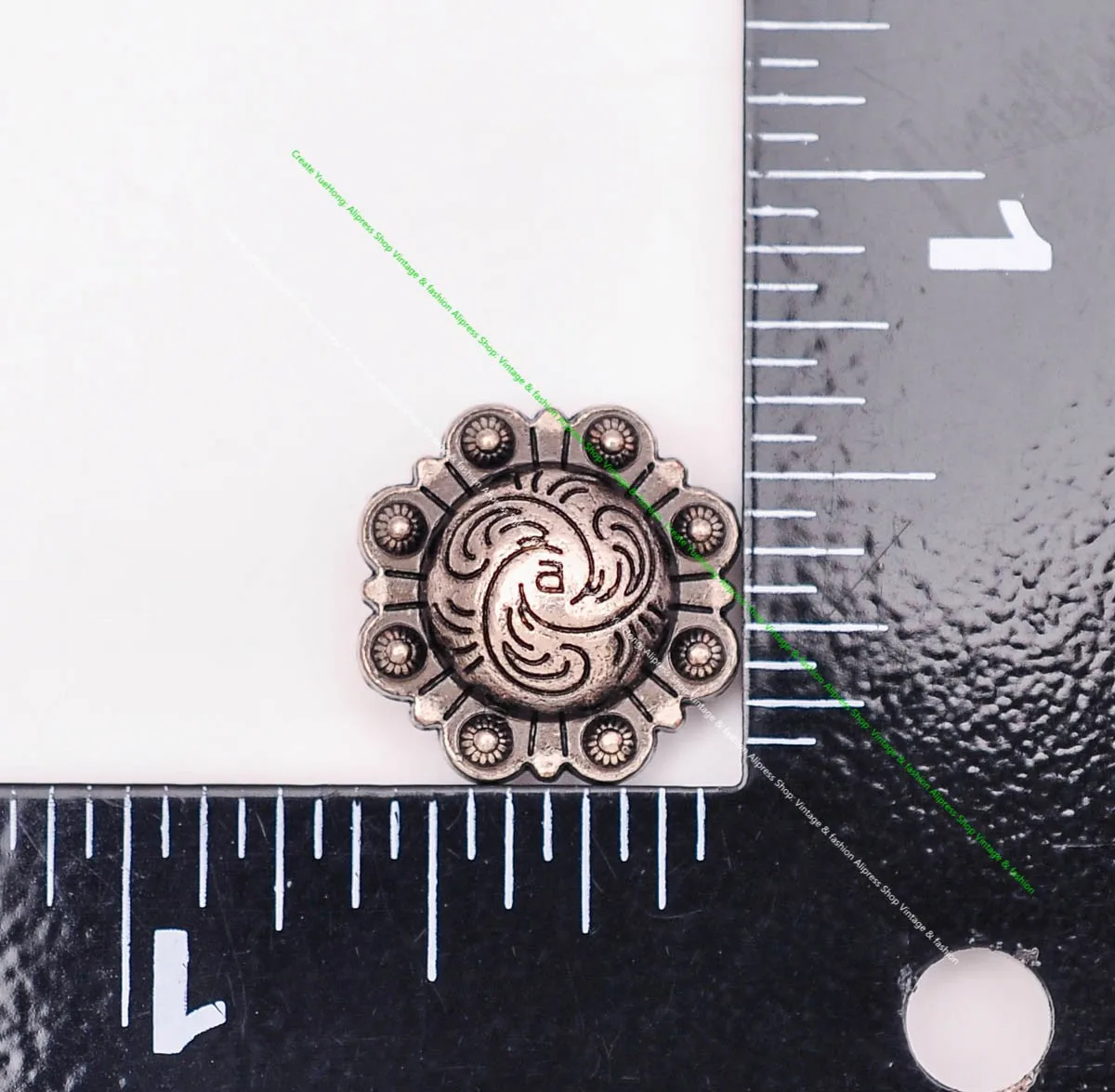 20 stücke 16mm Vintage Silber Westlichen Blumen Beere Conchos Screwback Für Leathercraft Pferd Sattel Gürtel Brieftasche Hut Decor – Detail 9