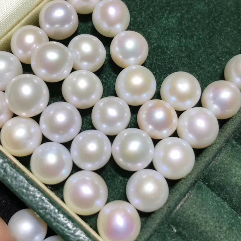 High Luster Flawless Natural Freshwater Pearls 3A 4A Cultured Loose Beads Round Pearl  Charms for Jewelry DIY Necklace Ring