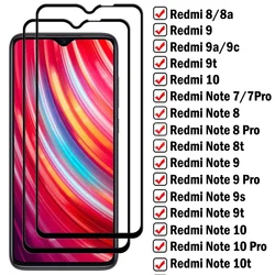 15D Full Tempered Glass For Xiaomi Redmi 8 8A 9 9A 9C 9T Screen Protector Redmi Note 8 9 10 Pro Max 8T 9T 9S 10S Protective Film