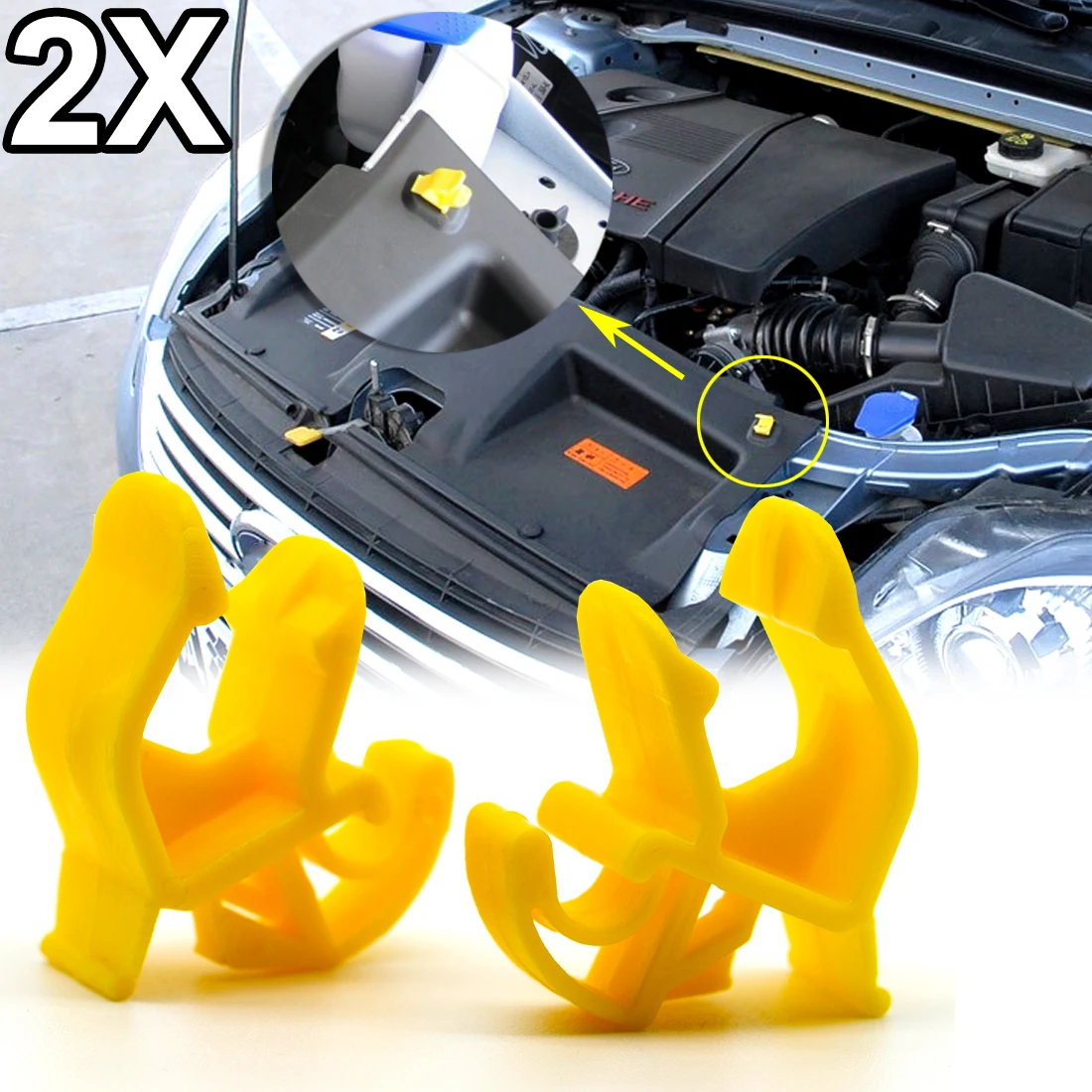 Set/2pcs Hood Retaining Rob Bonnet Fastener Clip Retainer W709046S300 For Ford Transit Mondeo Ranger Sierra Escort S-Max Galaxy