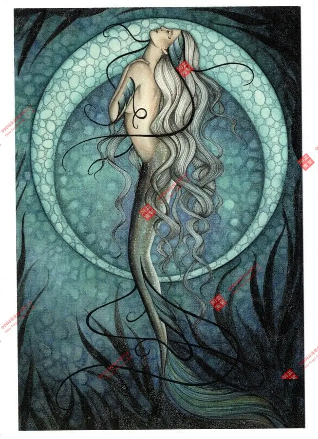 Jessica Galbreth Full Moon Mermaid EW Mint Stickers Racing Motorcycle Helmet Stickers