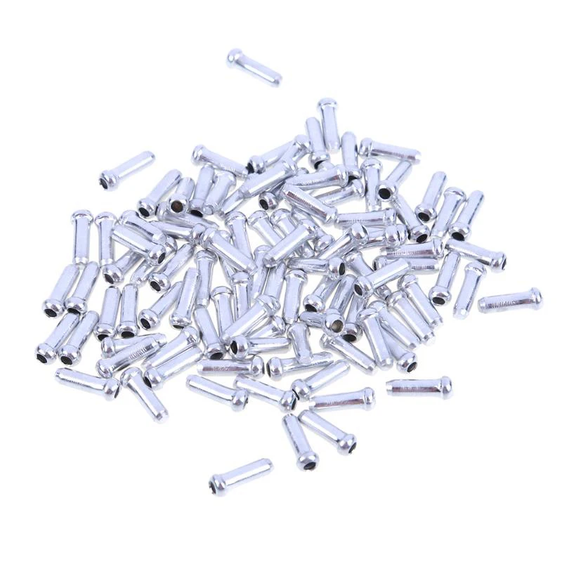 50pcs MTB Bike Bicycle Brake Shifter Inner Cable Tips Crimps Aluminum Cycling Part brake Derailleur Shift Cables End Caps