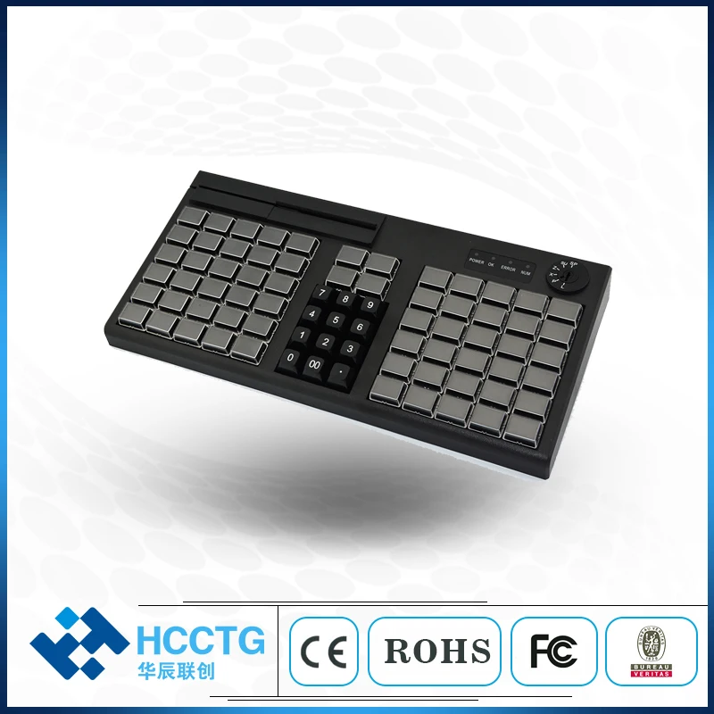 PS/2 USB Dual Interface 76 Keys Membrane Programmable POS Keyboard KB76M