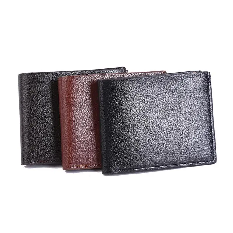 

Men Wallet Short Bifold PU Leather Men Purses Fashion multifunction Coin Bag Zipper Small Money Purses clutch Money Clip