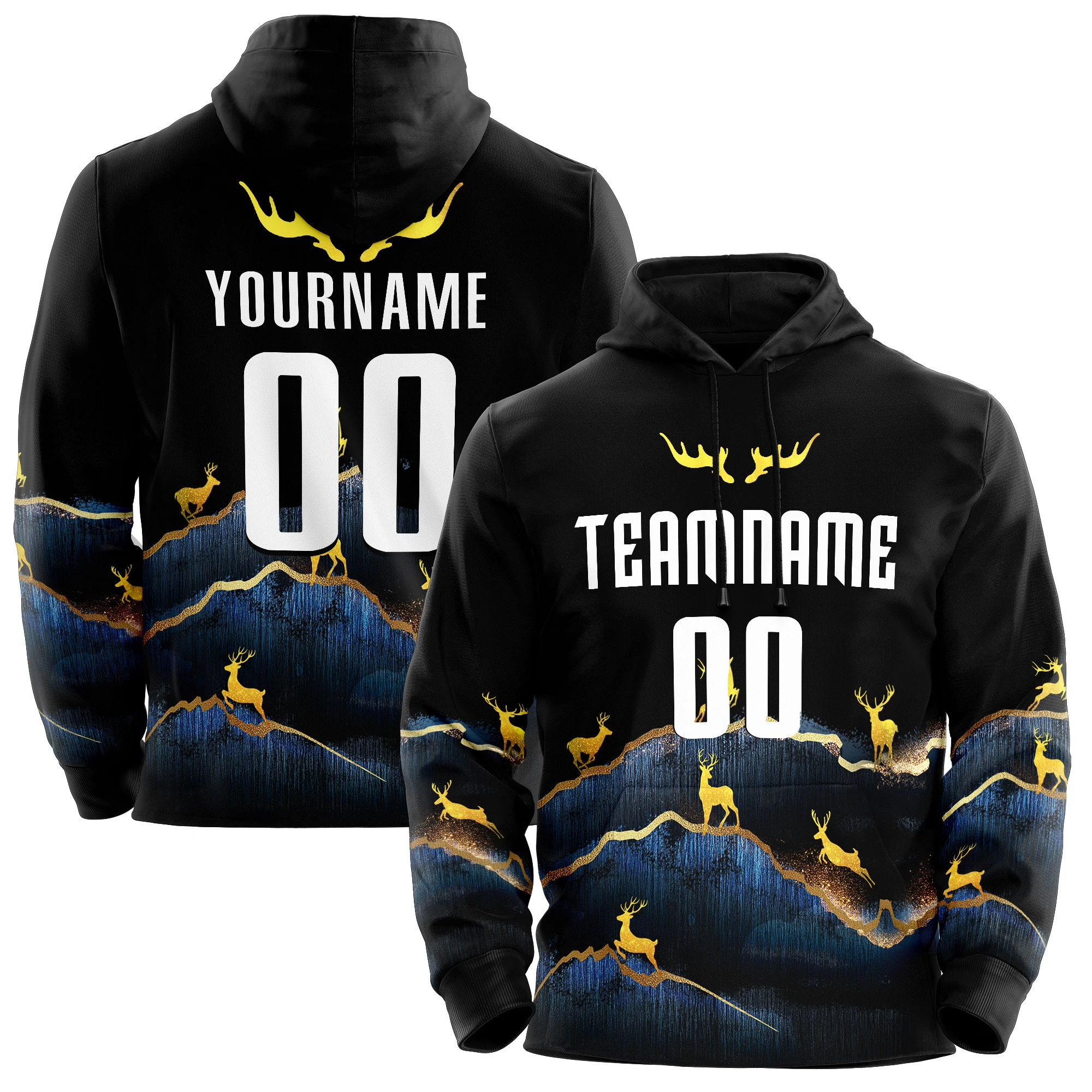 Customized Sweatshirt Hoodie Printed Team Name/Number/Logo Sports Pullover Sweatshirt Fashionable Breathable Men's/Women's/Youth