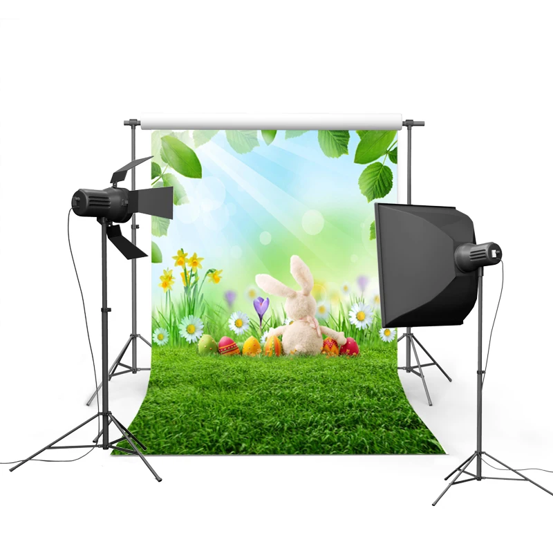 

Lovely rabbit backgrounds photography vinyl happy Easter photo backdrops of photographer studio accessories photophone GE-054