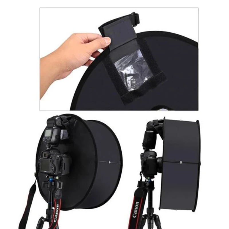 Ring Softbox SpeedLite Softbox Flash Light Stand 45cm Składany dyfuzor Ring Speedlight Soft Box do Canon Nikon Speedlight